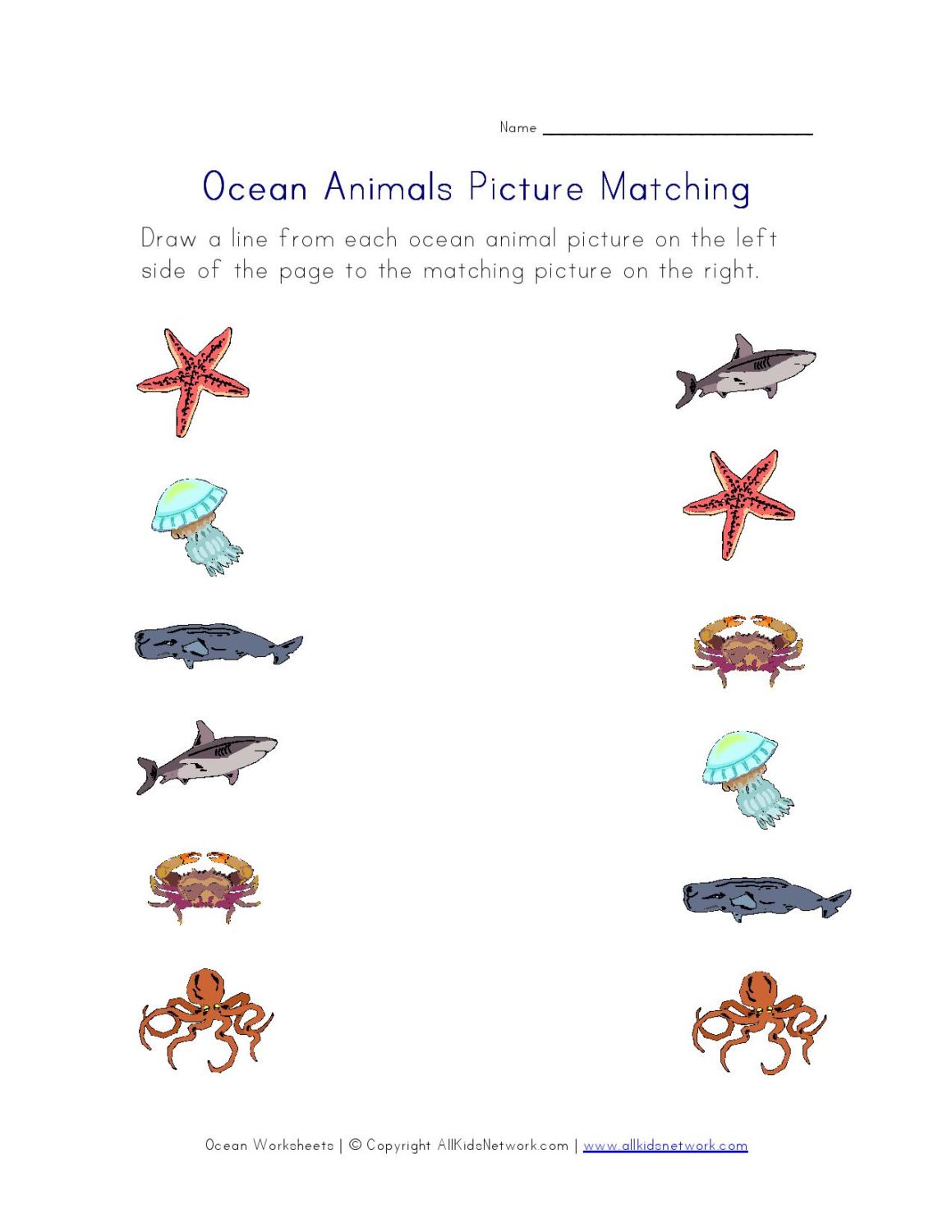 ocean-animals-pictures-worksheet - Pacifica Beach Coalition